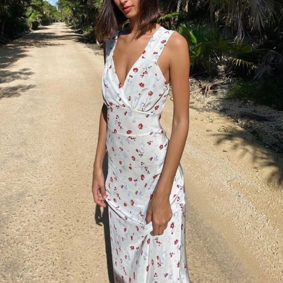 white denim midi dress Ada Denim Midi Dress